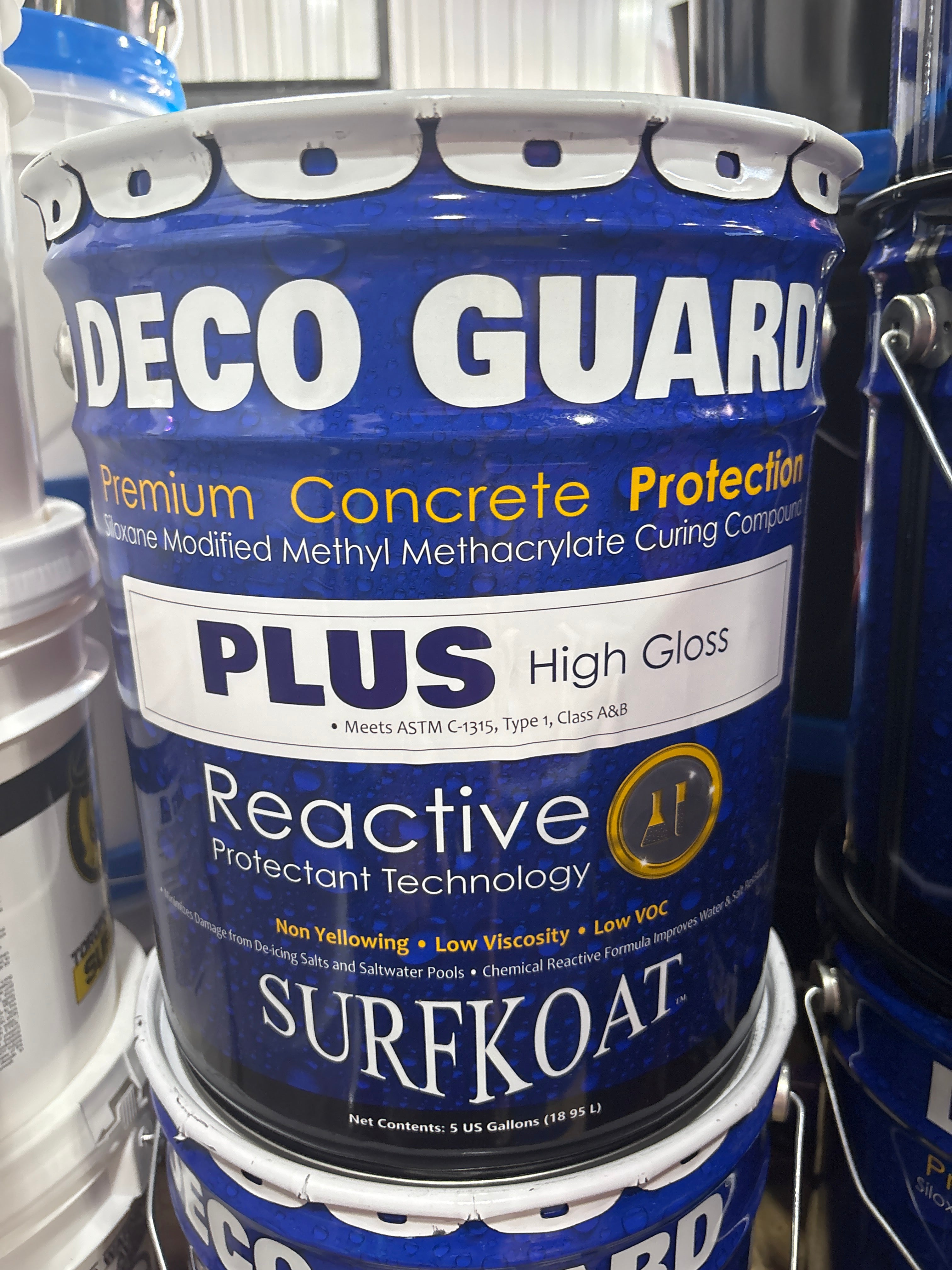 Deco Guard Plus 350 VOC - 5 Gallon - 25% Solids Siloxane and Pure Acrylic Decorative Concrete Sealer