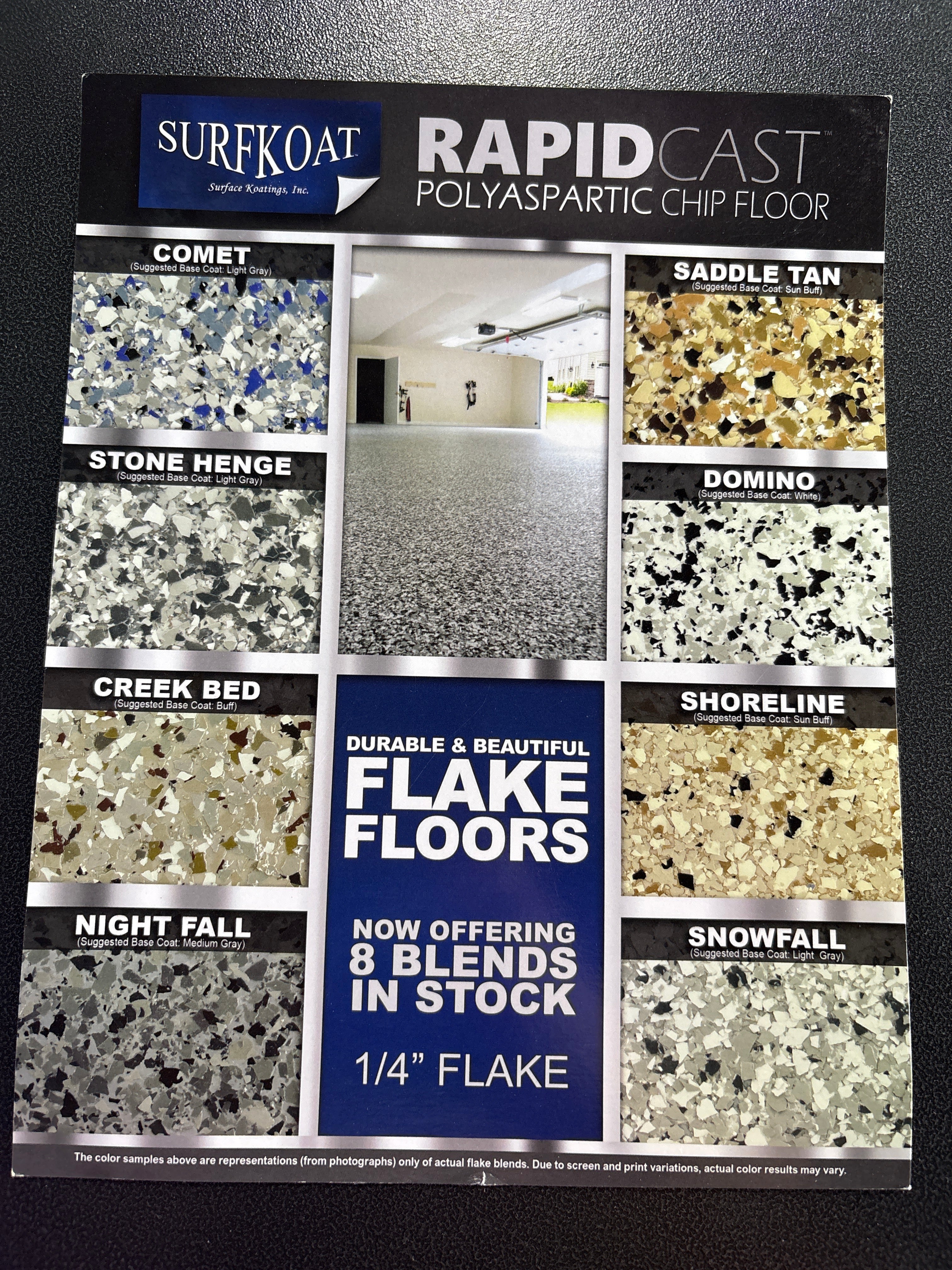 Blended Color Flakes 1/4" - 40lb Box - Polymer Flakes/Chips for High Performance Floor Coatings