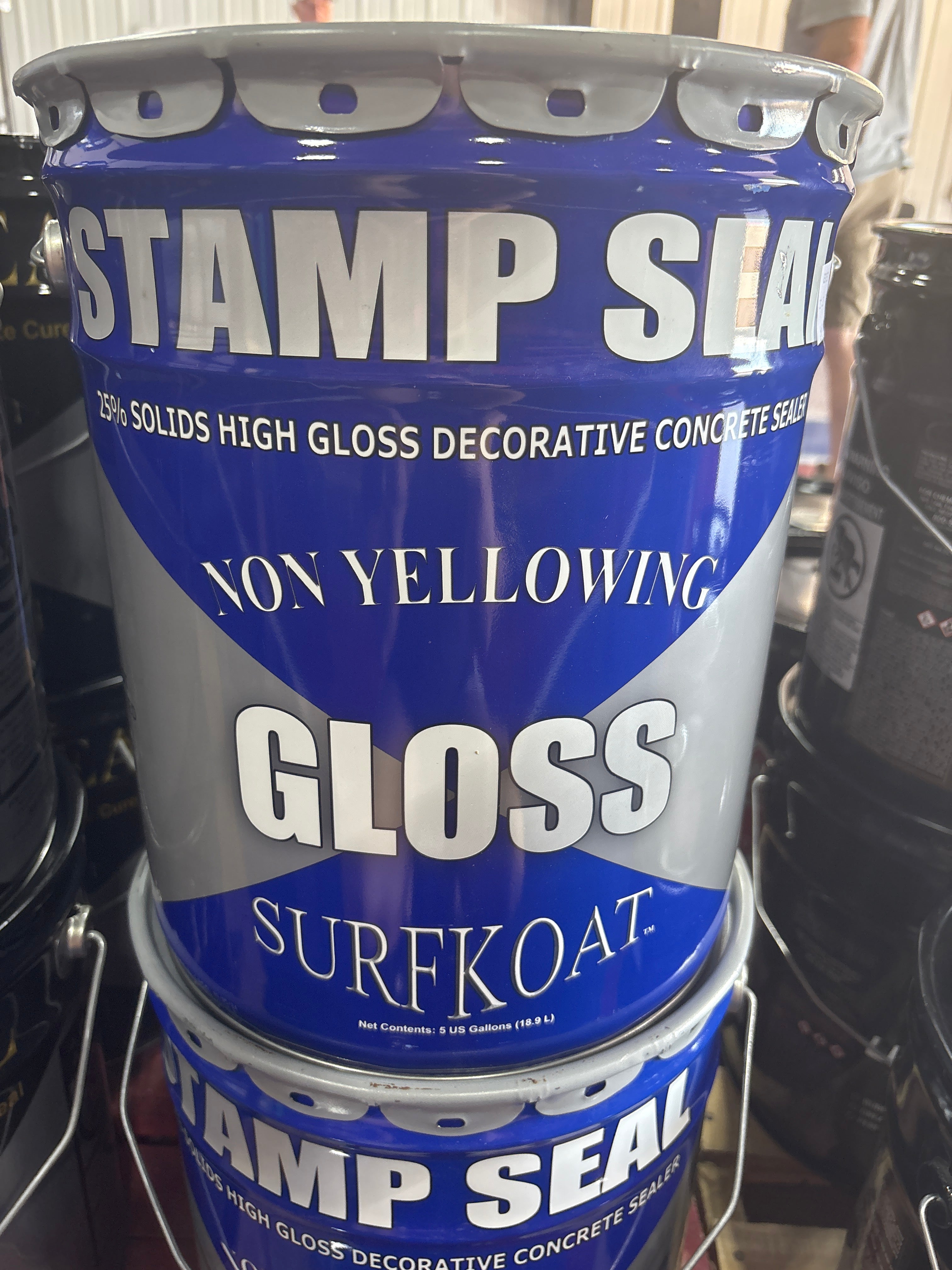 Stamp Seal Gloss 400 VOC - 5 Gallon - 25% Solids Pure Acrylic Decorative Concrete Sealer