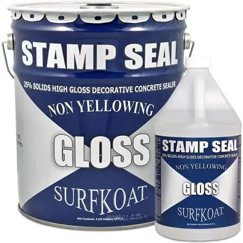 Stamp Seal Gloss - 5 Gallon - 25% Solids Pure Acrylic Decorative Concrete Sealer